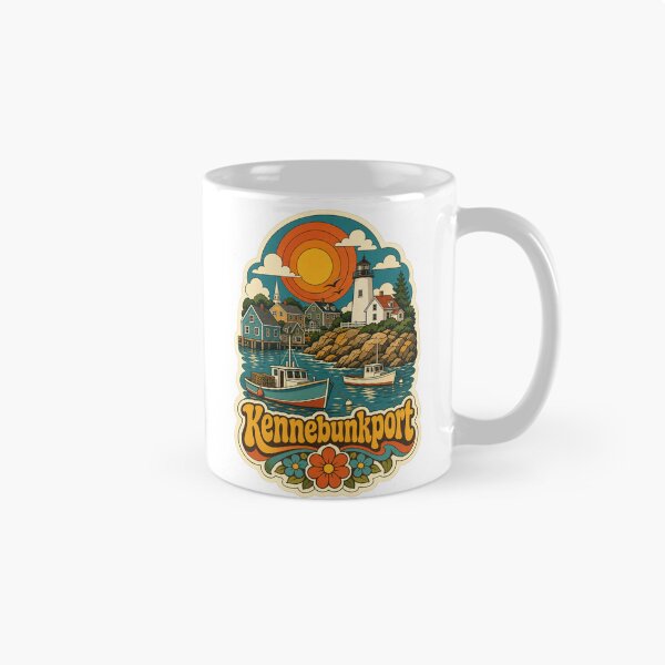 Item preview, Kennebunkport USA Travel Souvenir - Retro Illustration designed and sold by VisualArtsOasis.