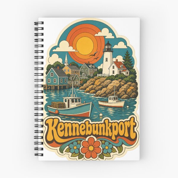 Item preview, Kennebunkport USA Travel Souvenir - Retro Illustration designed and sold by VisualArtsOasis.