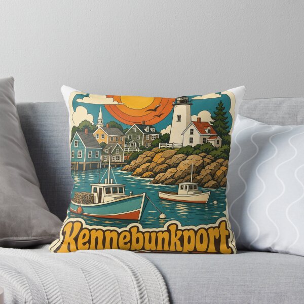 Item preview, Kennebunkport USA Travel Souvenir - Retro Illustration designed and sold by VisualArtsOasis.