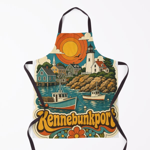 Item preview, Kennebunkport USA Travel Souvenir - Retro Illustration designed and sold by VisualArtsOasis.