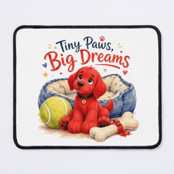 Item preview, Tiny Paws Big Dreams Cute Red Puppy Watercolor Sticker | Whimsical Dog Lover Gift designed and sold by Obinne.