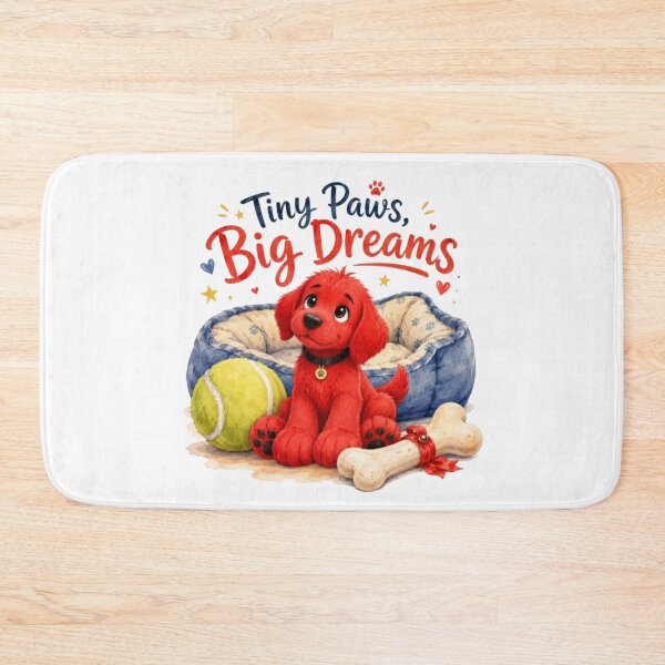 Item preview, Tiny Paws Big Dreams Cute Red Puppy Watercolor Sticker | Whimsical Dog Lover Gift designed and sold by Obinne.