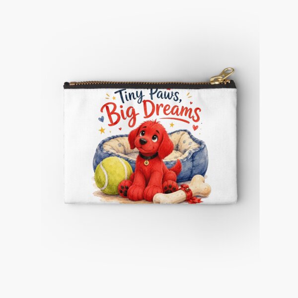 Item preview, Tiny Paws Big Dreams Cute Red Puppy Watercolor Sticker | Whimsical Dog Lover Gift designed and sold by Obinne.