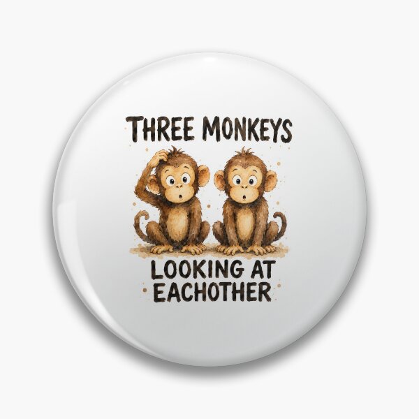 Item preview, Three Monkeys Looking at Each Other designed and sold by lvlupthreads.