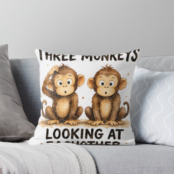 Item preview, Three Monkeys Looking at Each Other designed and sold by lvlupthreads.