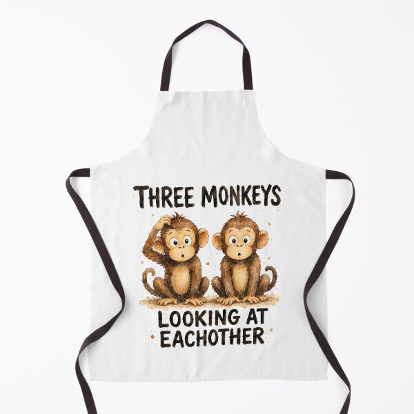 Item preview, Three Monkeys Looking at Each Other designed and sold by lvlupthreads.