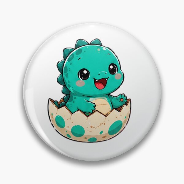Item preview, Cute Baby Dinosaur Hatching from Egg Kawaii Sticker designed and sold by DailyDoodlesBySumbul.