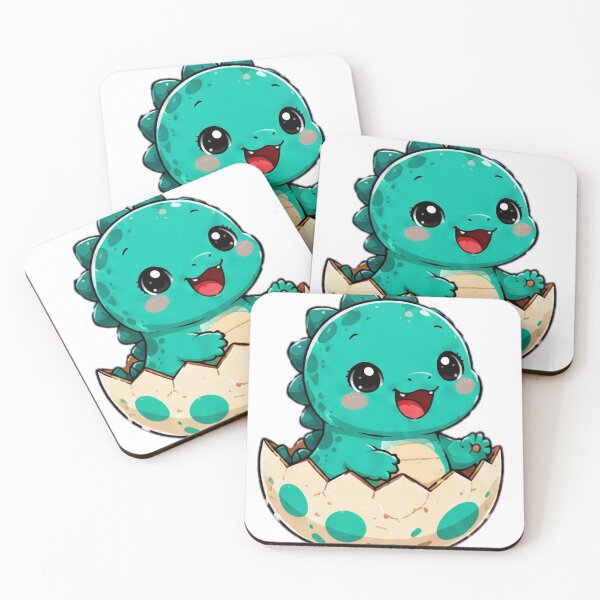 Item preview, Cute Baby Dinosaur Hatching from Egg Kawaii Sticker designed and sold by DailyDoodlesBySumbul.