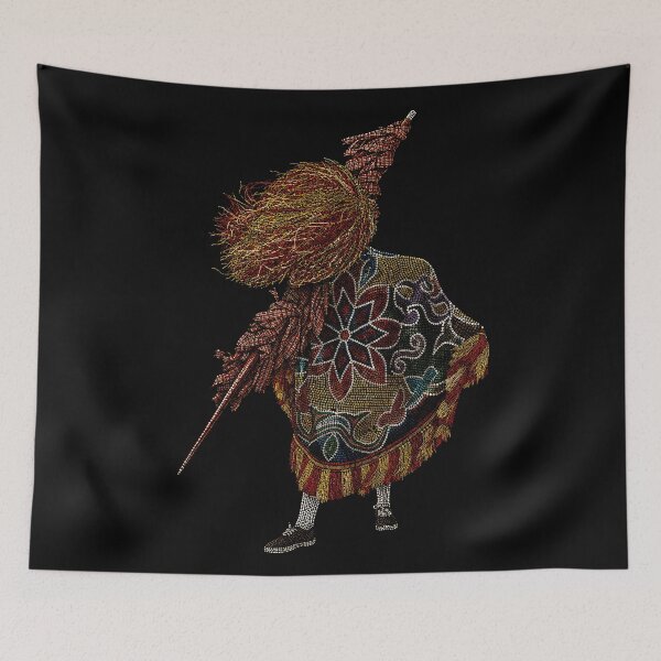 Item preview, Maracatu Rural Warrior - Intricate Brazilian Dotted Illustration designed and sold by AV.