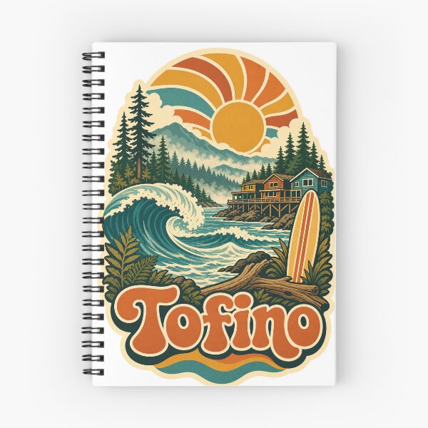 Item preview, Tofino Canada Travel Souvenir - Retro Illustration designed and sold by VisualArtsOasis.