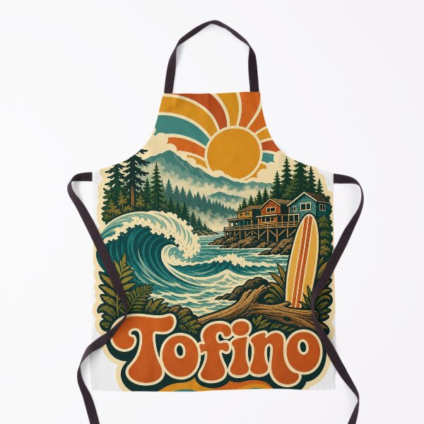 Item preview, Tofino Canada Travel Souvenir - Retro Illustration designed and sold by VisualArtsOasis.