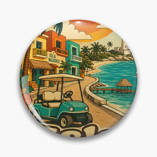 Item preview, Isla Mujeres Mexico Travel Souvenir - Retro Illustration designed and sold by VisualArtsOasis.