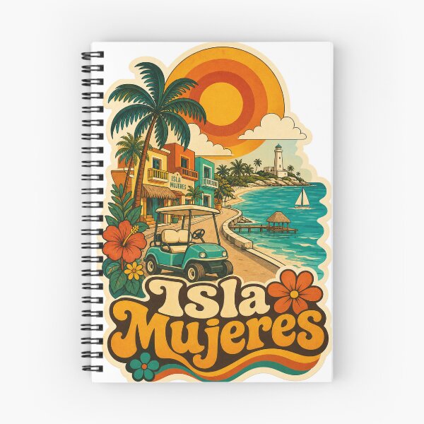 Item preview, Isla Mujeres Mexico Travel Souvenir - Retro Illustration designed and sold by VisualArtsOasis.