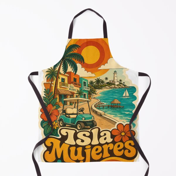 Item preview, Isla Mujeres Mexico Travel Souvenir - Retro Illustration designed and sold by VisualArtsOasis.