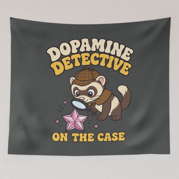 Item preview, Funny Ferret Dopamine Detective designed and sold by DigitalGlade.