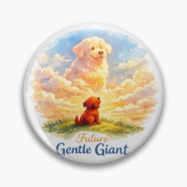 Item preview, Future Gentle Giant Watercolor Red Puppy Sticker | Cute Dog Lover Inspirational Art designed and sold by Obinne.