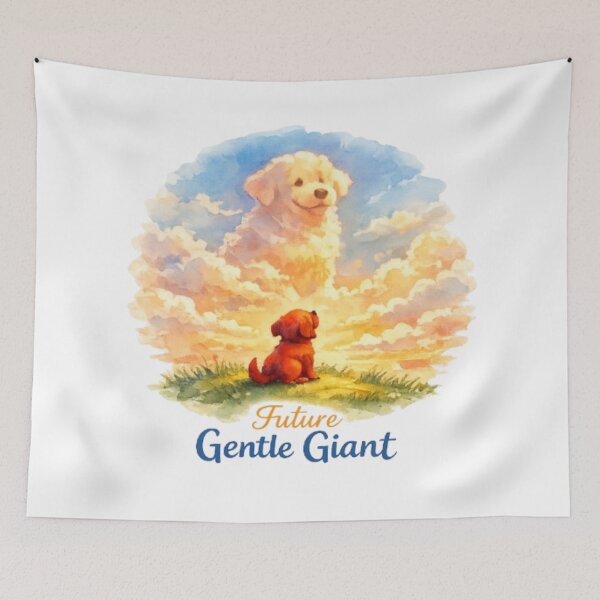 Item preview, Future Gentle Giant Watercolor Red Puppy Sticker | Cute Dog Lover Inspirational Art designed and sold by Obinne.