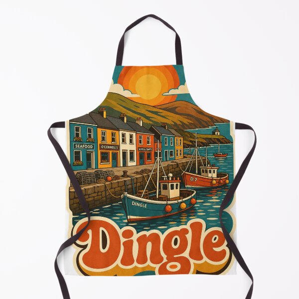 Item preview, Dingle Ireland Travel Souvenir - Retro Illustration designed and sold by VisualArtsOasis.