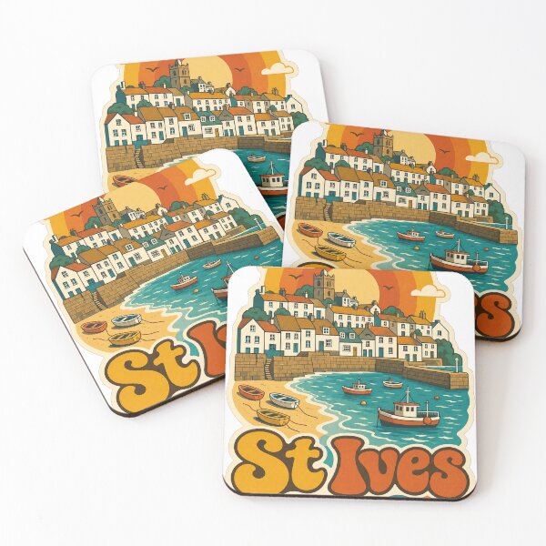Item preview, St Ives England Travel Souvenir - Retro Illustration designed and sold by VisualArtsOasis.
