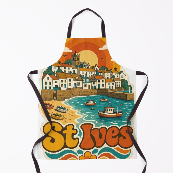 Item preview, St Ives England Travel Souvenir - Retro Illustration designed and sold by VisualArtsOasis.