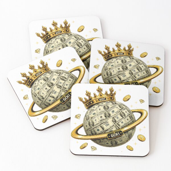 Item preview, Money World Crown – GCR1 Luxury Gold Planet Cash Illustration designed and sold by GCR1.