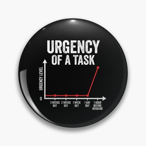 Item preview, Urgency Of A Task Funny Deadline Graph designed and sold by elderberry.
