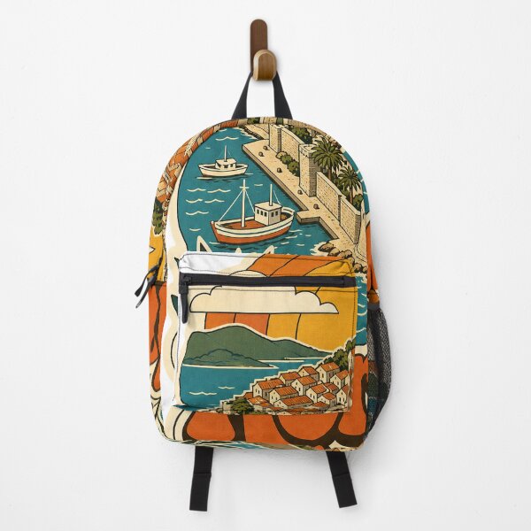 Item preview, Korcula Croatia Travel Souvenir - Retro Illustration designed and sold by VisualArtsOasis.