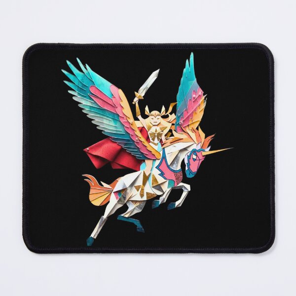 Item preview, Geometric Fantasy Warrior on Winged Unicorn designed and sold by RahniNM.