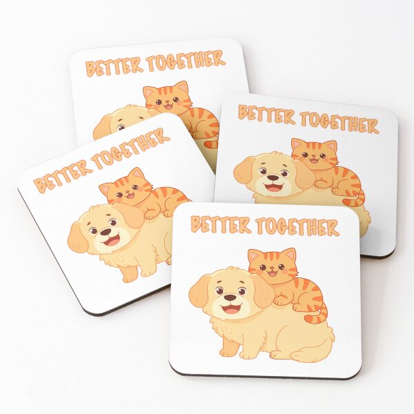 Item preview, Cute Cartoon Cat and Dog Better Together designed and sold by SAIProject.