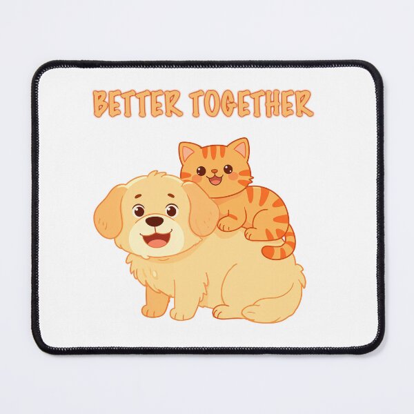 Item preview, Cute Cartoon Cat and Dog Better Together designed and sold by SAIProject.