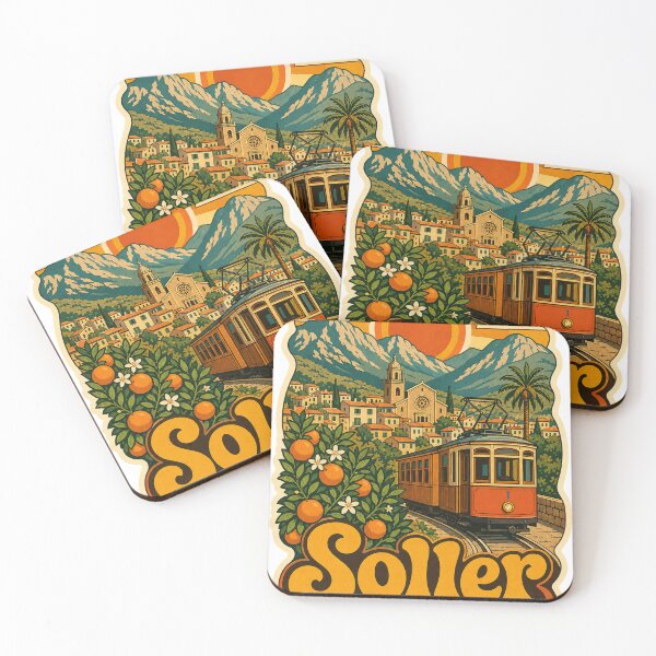Item preview, Soller Spain Travel Souvenir - Retro Illustration designed and sold by VisualArtsOasis.