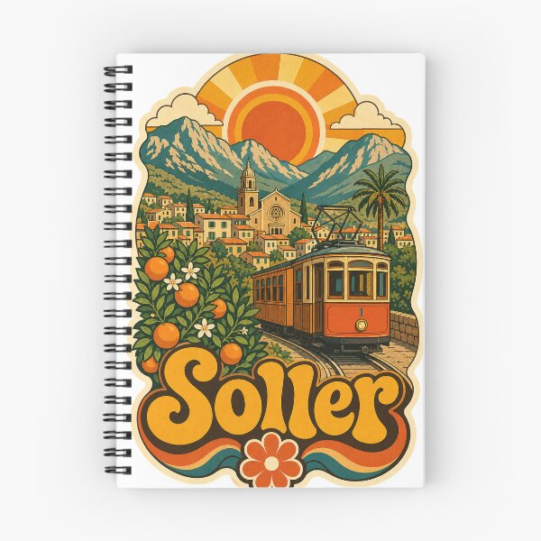 Item preview, Soller Spain Travel Souvenir - Retro Illustration designed and sold by VisualArtsOasis.