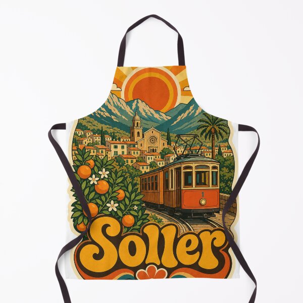 Item preview, Soller Spain Travel Souvenir - Retro Illustration designed and sold by VisualArtsOasis.