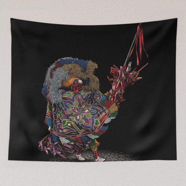 Item preview, Maracatu Rural Warrior - Intricate Brazilian Dotted Illustration designed and sold by AV.