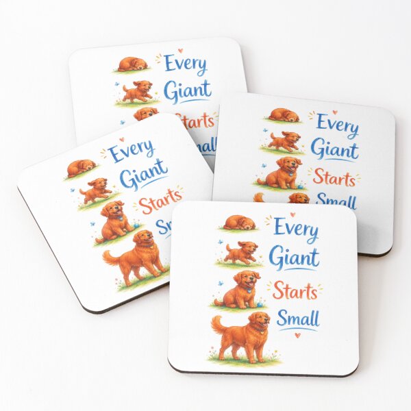 Item preview, Every Giant Starts Small Cute Puppy Growth Illustration | Inspirational Dog designed and sold by Obinne.