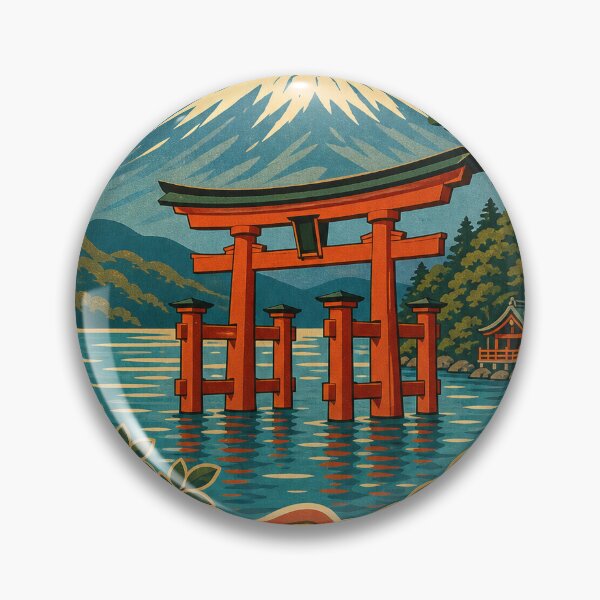 Item preview, Hakone Japan Travel Souvenir - Retro Illustration designed and sold by VisualArtsOasis.