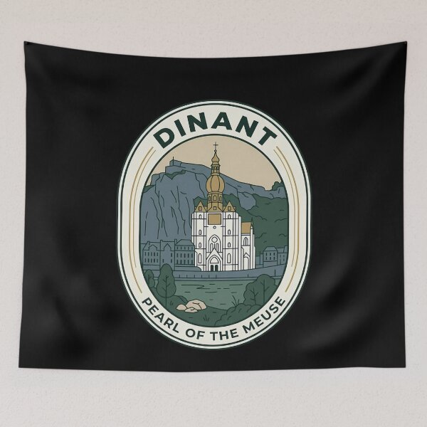 Item preview, Dinant Belgium Pearl of Meuse Vintage Travel Emblem designed and sold by k3rstman1.