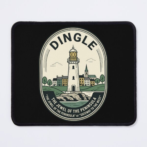 Item preview, Dingle Ireland Vintage Travel Emblem Lighthouse Badge designed and sold by k3rstman1.