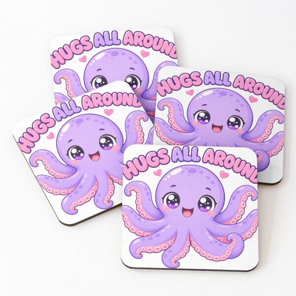 Item preview, Hugs All Around Cute Kawaii Octopus designed and sold by BoosterShop.