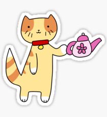 Teapot Tabby Cat Sticker