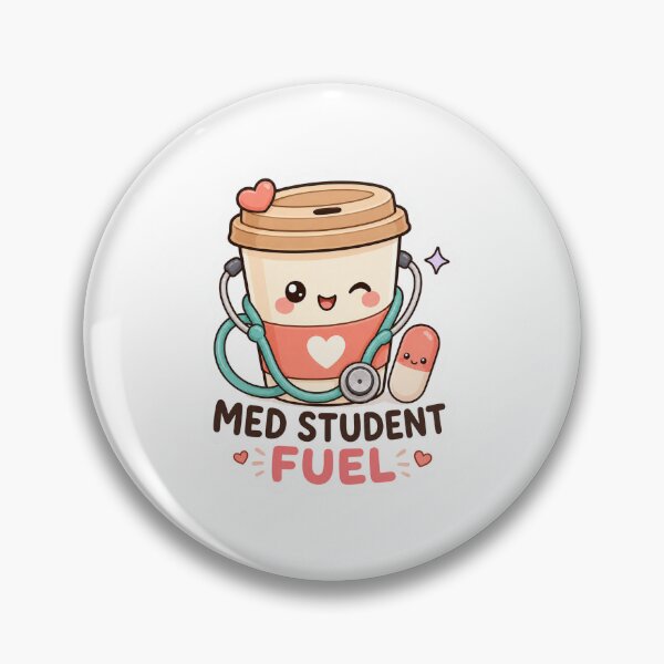 Item preview, Med Student Fuel Cute Coffee Sticker designed and sold by Stetho & Coffee.