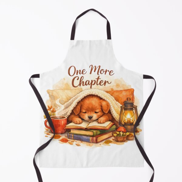 Item preview, Cozy Reading Puppy Watercolor Illustration | Cute Book Lover Dog Design designed and sold by Obinne.
