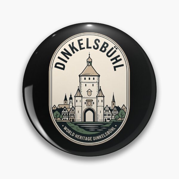 Item preview, Dinkelsbuhl Germany Vintage Travel Emblem Retro Badge designed and sold by k3rstman1.
