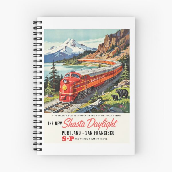 Item preview, Southern Pacific Shasta Daylight Vintage Poster | Retro Train Through the Rockies designed and sold by paulo silveira.