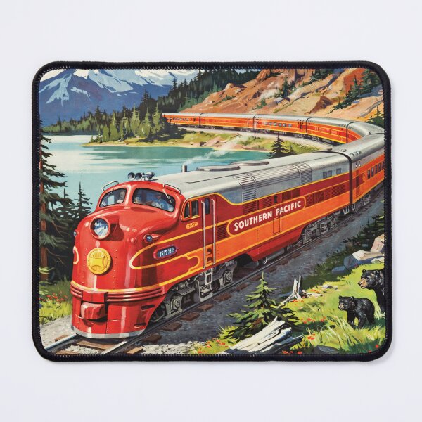 Item preview, Southern Pacific Shasta Daylight Vintage Poster | Retro Train Through the Rockies designed and sold by paulo silveira.