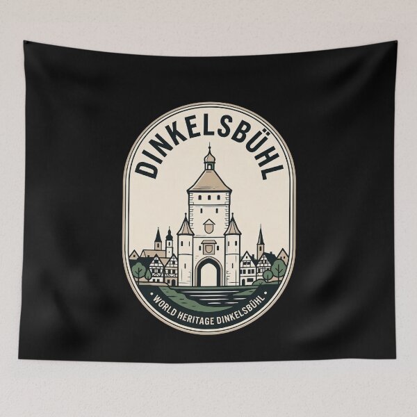 Item preview, Dinkelsbuhl Germany Vintage Travel Emblem Retro Badge designed and sold by k3rstman1.
