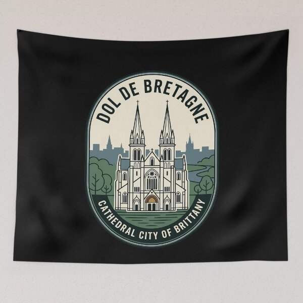 Item preview, Dol De Bretagne Vintage Travel Emblem Brittany Cathedral designed and sold by k3rstman1.