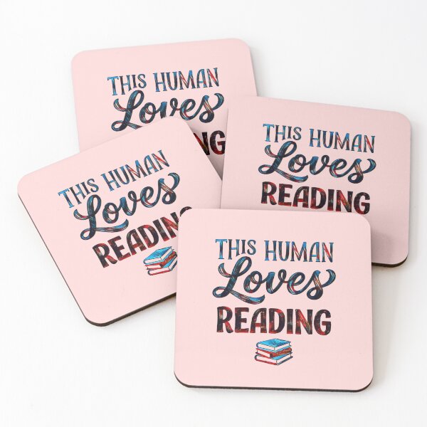Item preview, This Human Loves Reading Vintage Bookworm Typography Art designed and sold by Dream Weave Studio.