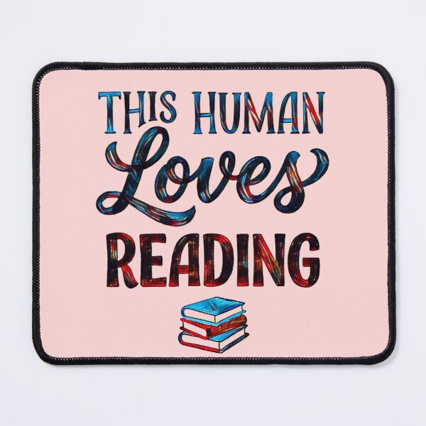 Item preview, This Human Loves Reading Vintage Bookworm Typography Art designed and sold by Dream Weave Studio.
