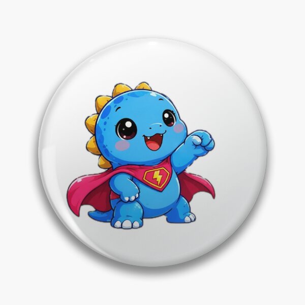 Item preview, Cute Superhero Dinosaur Kawaii Sticker designed and sold by DailyDoodlesBySumbul.